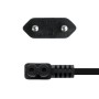 Comprar Cable Alimentación Acodado Nanocable 10.22.0503/ CEE7/16 Macho - C7 Hembra/ 3m/ Negro - Ganga Electrónica