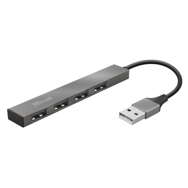 Comprar Hub USB 2.0 Trust Halyx/ 4xUSB/ Gris - Ganga Electrónica