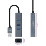 Comprar Hub USB 3.0 Nanocable 10.03.0407/ 3xUSB/ 1xRJ45/ Gris - Ganga Electrónica