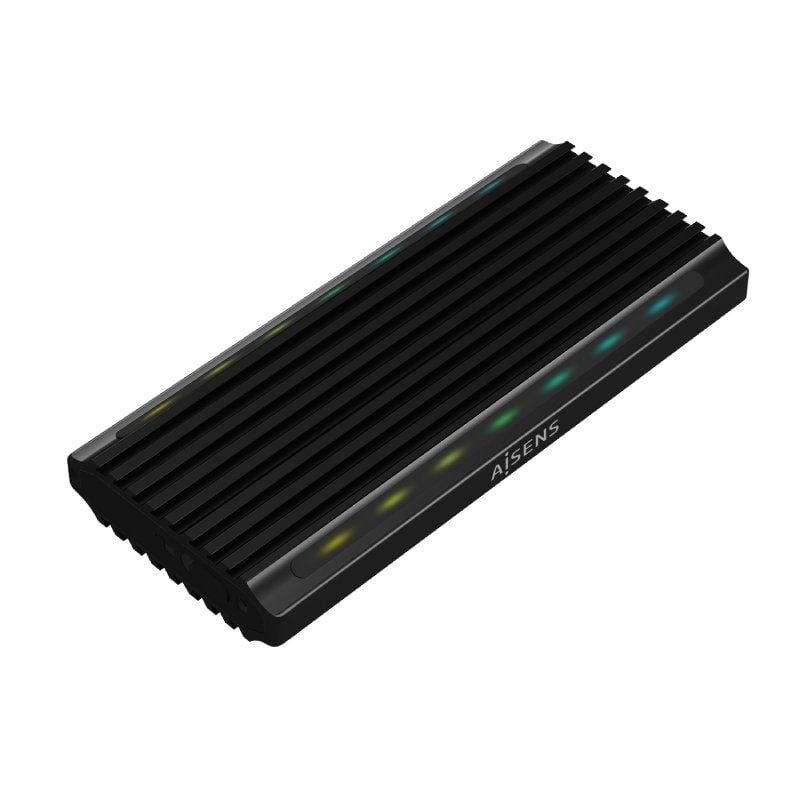 Comprar Caja Externa para Disco SSD M.2 SATA/NVMe Aisens ASM2-RGB012B/ USB 3.2/ Sin tornillos - Ganga Electrónica