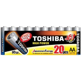 Comprar Pack de 20 Pilas AA Toshiba High Power LR6/ 1.5V/ Alcalinas - Ganga Electrónica