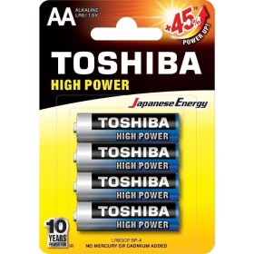 Comprar Pack de 4 Pilas AA Toshiba High Power LR6/ 1.5V/ Alcalinas - Ganga Electrónica