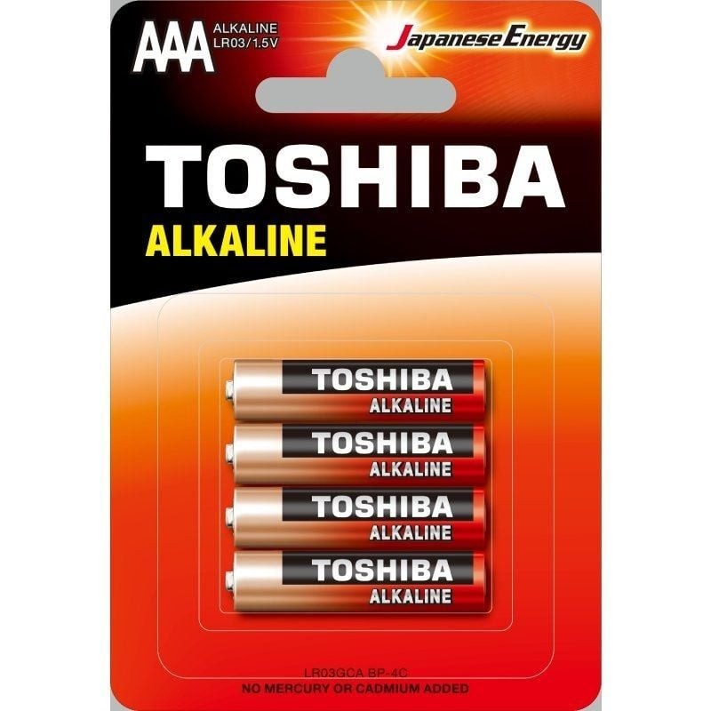 Comprar Pack de 4 Pilas AAA Toshiba Alkaline LR03/ 1.5V/ Alcalinas - Ganga Electrónica
