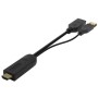 Comprar Cable Conversor 4K Aisens A122-0642/ HDMI Macho - DisplayPort Hembra - USB Macho/ Hasta 10W/ 2250Mbps/ 10cm + 10cm/ Negr