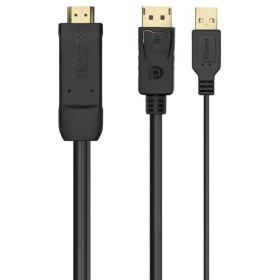 Comprar Cable Conversor Aisens A122-0641/ HDMI Macho - DisplayPort Macho + USB Macho/ Hasta 10W/ 2250Mbps/ 10cm + 1.8m/ Negro - 