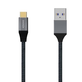 Comprar Cable USB 3.1 Tipo-C Aisens A107-0630/ USB Tipo-C Macho - USB Macho/ 10Gbps/ 50cm/ Gris - Ganga Electrónica