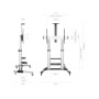 Comprar Soporte de Suelo Inclinable con Ruedas y Manivela Aisens FT100TE-125 para TV 60-100'/ hasta 100kg - Ganga Electrónica
