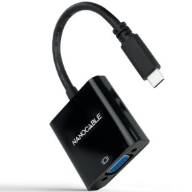 Comprar Cable Conversor Nanocable 10.16.4101-BK/ USB Tipo-C Macho - VGA Hembra/ 10cm/ Negro - Ganga Electrónica