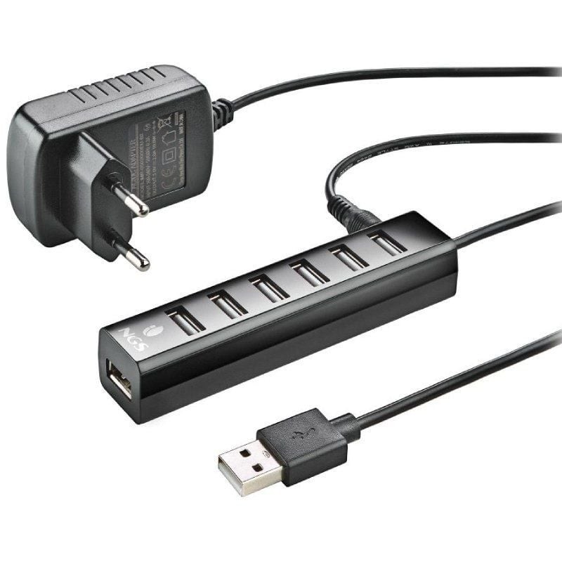 Comprar Hub USB 2.0 con Alimentación Externa NGS IHUB7 Tiny/ 7xUSB - Ganga Electrónica