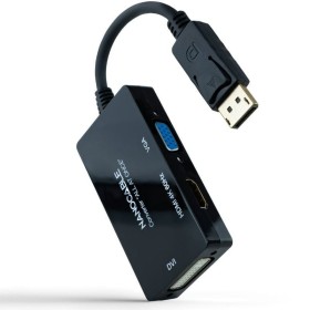 Comprar Cable DisplayPort Nanocable 10.16.3301-ALL/ HDMI Hembra - DVI-D Hembra - VGA Hembra/ 20cm/ Negro - Ganga Electrónica