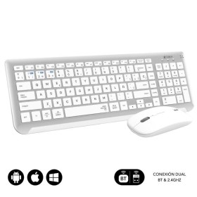 Comprar Teclado y Ratón Inalámbrico Subblim Combo Dual Prestige Extendido/ Blanco y Plata - Ganga Electrónica