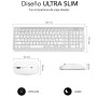 Comprar Teclado y Ratón Inalámbrico Subblim Combo Dual Prestige Extendido/ Blanco y Plata - Ganga Electrónica