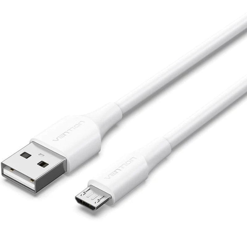 Comprar Cable USB 2.0 Vention CTIWF/ USB Macho - MicroUSB Macho/ Hasta 60W/ 480Mbps/ 1m/ Blanco - Ganga Electrónica