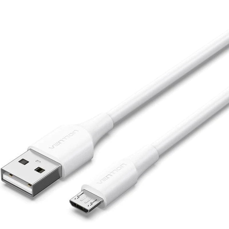 Comprar Cable USB 2.0 Vention CTIWH/ USB Macho - MicroUSB Macho/ 480Mbps/ 2m/ Blanco - Ganga Electrónica