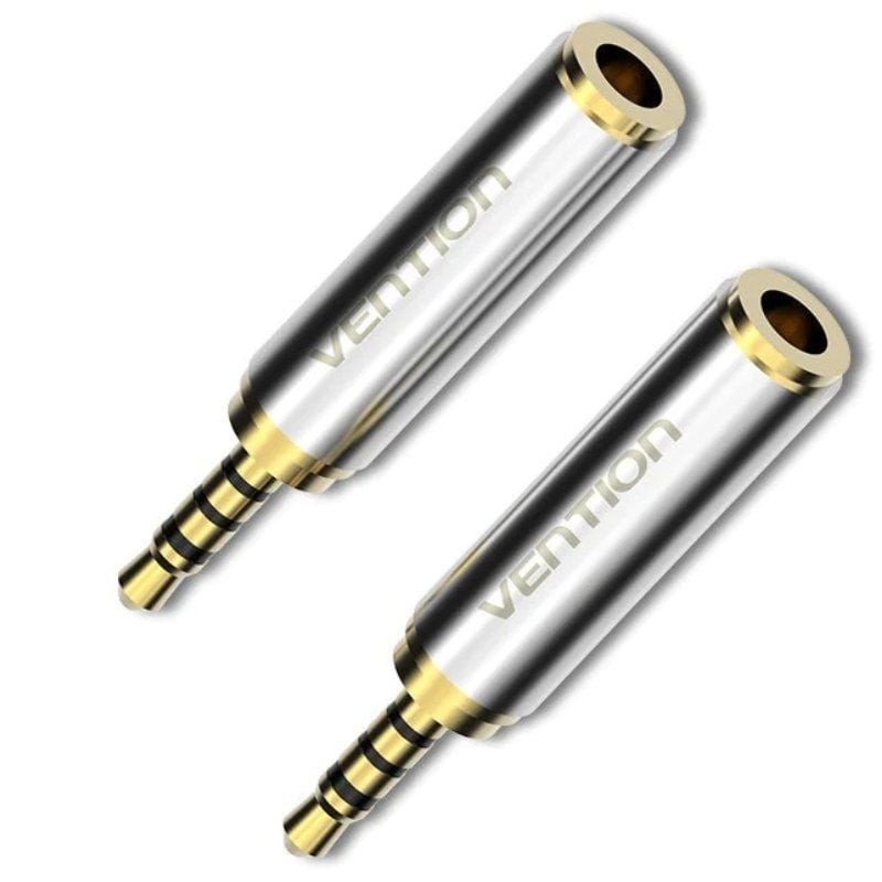 Comprar Adaptador Jack Vention VAB-S02/ Jack 2.5 Macho - Jack 3.5 Hembra/ Plata - Ganga Electrónica