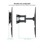 Comprar Soporte de Pared Giratorio/ Inclinable/ Nivelable TOOQ LP7866TN-B para TV de 37-80'/ hasta 40kg - Ganga Electrónica