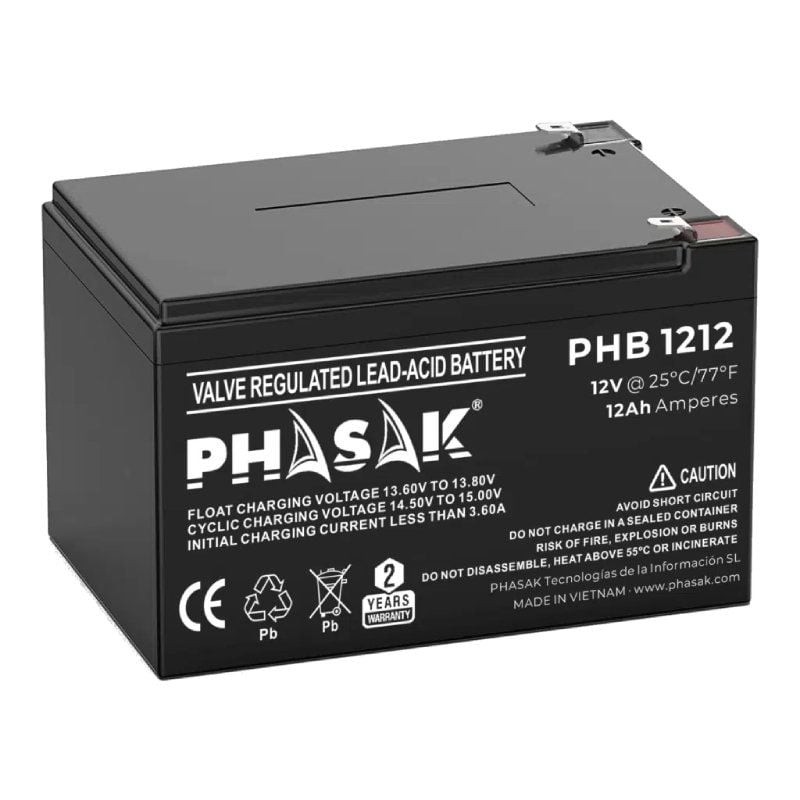 Comprar Batería Phasak PHB 1212 compatible con SAI/UPS Phasak según especificaciones - Ganga Electrónica