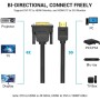 Comprar Cable Conversor Vention ABFBF/ DVI Macho - HDMI Macho/ 1m/ Negro - Ganga Electrónica