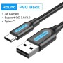 Comprar Cable USB 2.0 Tipo-C Vention COKBD/ USB Macho - USB Tipo-C Macho/ 480Mbps/ 50cm/ Gris - Ganga Electrónica