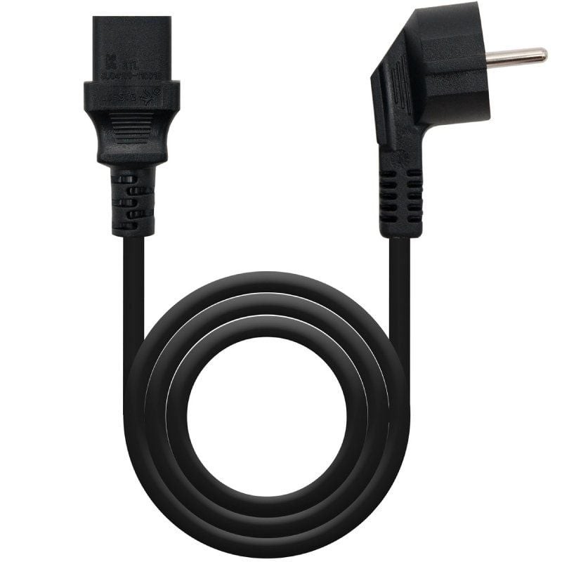 Comprar Cable Alimentación CPU Nanocable 10.22.0102-L2/ CEE7 Macho - C13 Hembra/ 2m/ Negro - Ganga Electrónica