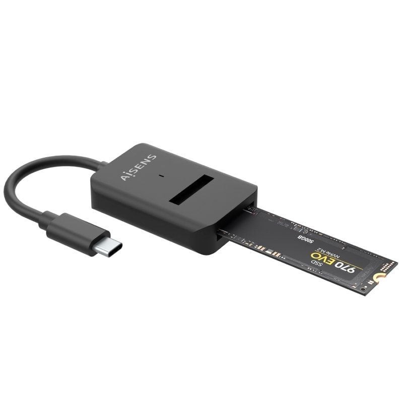 Comprar Dock USB Tipo-C para SSD M2 SATA/NVMe Aisens ASUC-M2D011-BK/ Negro - Ganga Electrónica