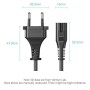 Comprar Cable Alimentación Forma 8 Vention ZCLBAC/ CEE7/16 Macho - C7 Hembra/ 1.8m - Ganga Electrónica