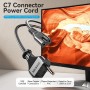 Comprar Cable Alimentación Forma 8 Vention ZCLBAC/ CEE7/16 Macho - C7 Hembra/ 1.8m - Ganga Electrónica