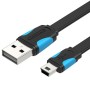 Comprar Cable USB 2.0 Vention VAS-A14-B050/ MiniUSB Macho - USB Macho/ 480Mbps/ 50cm/ Azul y Negro - Ganga Electrónica