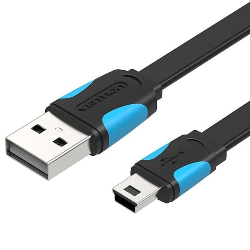 Comprar Cable USB 2.0 Vention VAS-A14-B050/ MiniUSB Macho - USB Macho/ 480Mbps/ 50cm/ Azul y Negro - Ganga Electrónica
