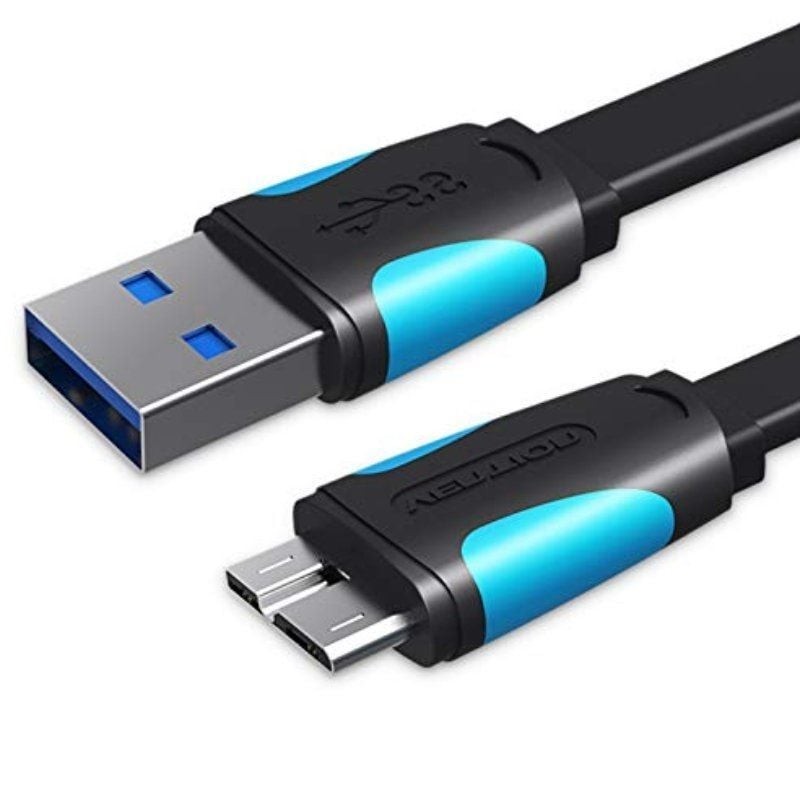 Comprar Cable USB 3.0 Vention VAS-A12-B050/ MicroUSB Macho - USB Macho/ 10W/ 5Gbps/ 50cm/ Azul y Negro - Ganga Electrónica