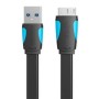 Comprar Cable USB 3.0 Vention VAS-A12-B050/ MicroUSB Macho - USB Macho/ 10W/ 5Gbps/ 50cm/ Azul y Negro - Ganga Electrónica