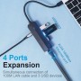 Comprar Hub USB Tipo-C Vention TGOBB/ 3xUSB/ 1xRJ45/ 1x Micro B PD - Ganga Electrónica