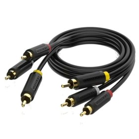 Comprar Cable Estéreo Vention BCABH/ 3x RCA Macho - 3x RCA Macho/ 2m/ Negro - Ganga Electrónica