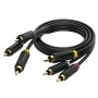Comprar Cable Estéreo Vention BCABH/ 3x RCA Macho - 3x RCA Macho/ 2m/ Negro - Ganga Electrónica