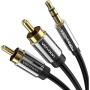 Comprar Cable Estéreo Vention BCFBI/ Jack 3.5 Macho - 2x RCA Macho/ 3m/ Negro - Ganga Electrónica