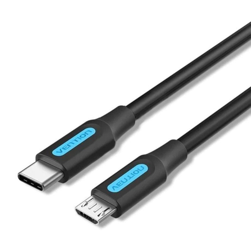 Comprar Cable USB 2.0 Tipo-C Vention COVBF/ USB Tipo-C Macho - MicroUSB Macho/ 480Mbps/ 1m/ Negro - Ganga Electrónica