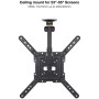Comprar Soporte de Techo Giratorio/ Inclinable TOOQ LPCE1123TSLI-B para TV de 23-55'/ hasta 20kg - Ganga Electrónica