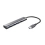 Comprar Hub USB Tipo-C Trust Halyx/ 4xUSB/ Gris - Ganga Electrónica