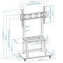 Comprar Soporte de Suelo Ajustable con Ruedas TOOQ FS20101M-B para TV de 37-100'/ hasta 150kg - Ganga Electrónica
