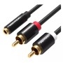 Comprar Cable Estéreo Vention VAB-R01-B100/ Jack 3.5 Hembra - 2x RCA Macho/ 1m/ Negro - Ganga Electrónica