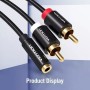 Comprar Cable Estéreo Vention VAB-R01-B100/ Jack 3.5 Hembra - 2x RCA Macho/ 1m/ Negro - Ganga Electrónica