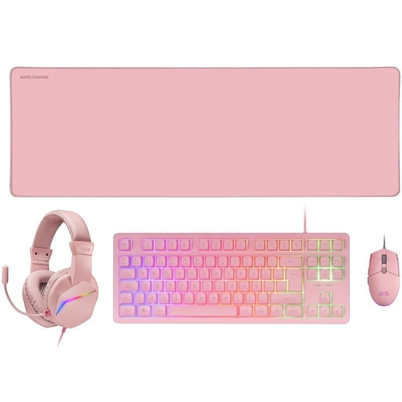Comprar Pack Gaming Mars Gaming MCP-RGB3P/ Teclado RGB + Ratón Óptico + Alfombrilla XXL + Auriculares - Ganga Electrónica
