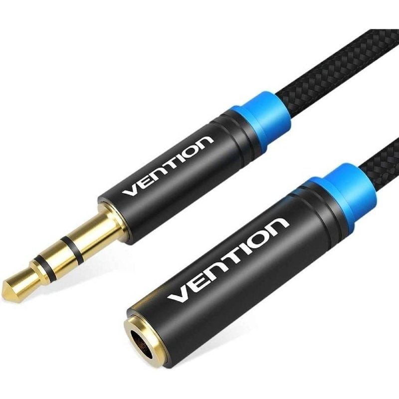 Comprar Cable Estéreo Vention VAB-B06-B200-M/ Jack 3.5 Macho - Jack 3.5 Hembra/ 2m/ Negro - Ganga Electrónica