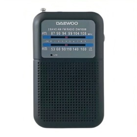 Comprar Radio Portátil Daewoo DW1008/ a Pilas/ Negra - Ganga Electrónica