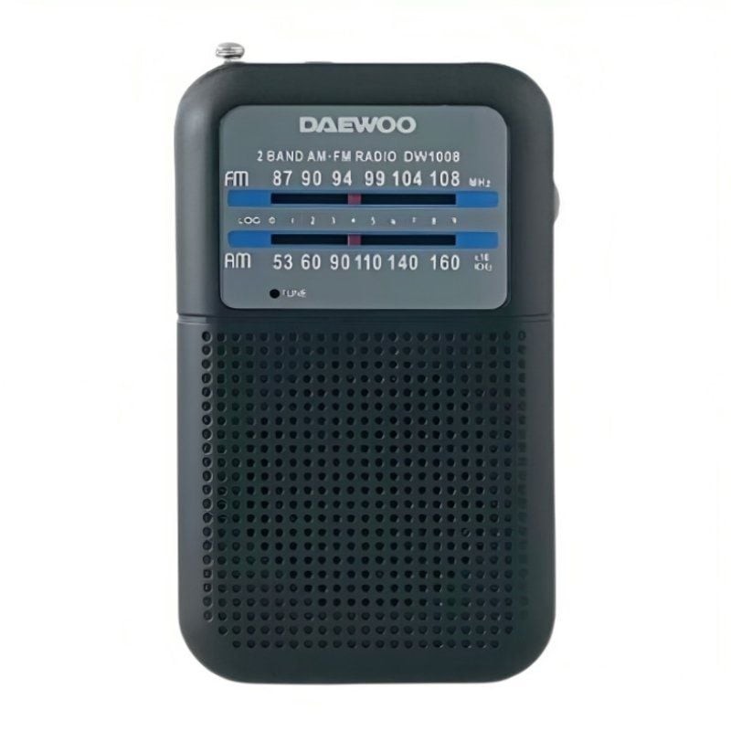 Comprar Radio Portátil Daewoo DW1008/ a Pilas/ Negra - Ganga Electrónica