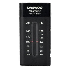 Comprar Radio Portátil Daewoo DW1109/ a Pilas/ Negra - Ganga Electrónica
