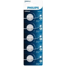 Comprar Pack de 5 Pilas de Botón Philips CR2025P5/01B Lithium/ 3V - Ganga Electrónica