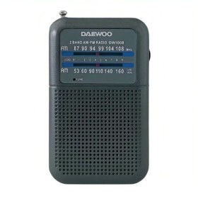 Comprar Radio Portátil Daewoo DW1008/ a Pilas/ Gris - Ganga Electrónica