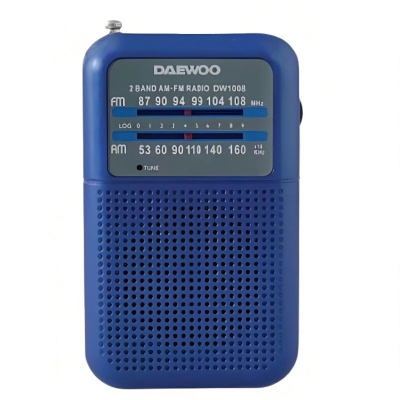 Comprar Radio Portátil Daewoo DW1008/ a Pilas/ Azul - Ganga Electrónica