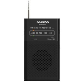 Comprar Radio Portátil Daewoo DW1027/ a Pilas/ Negra - Ganga Electrónica